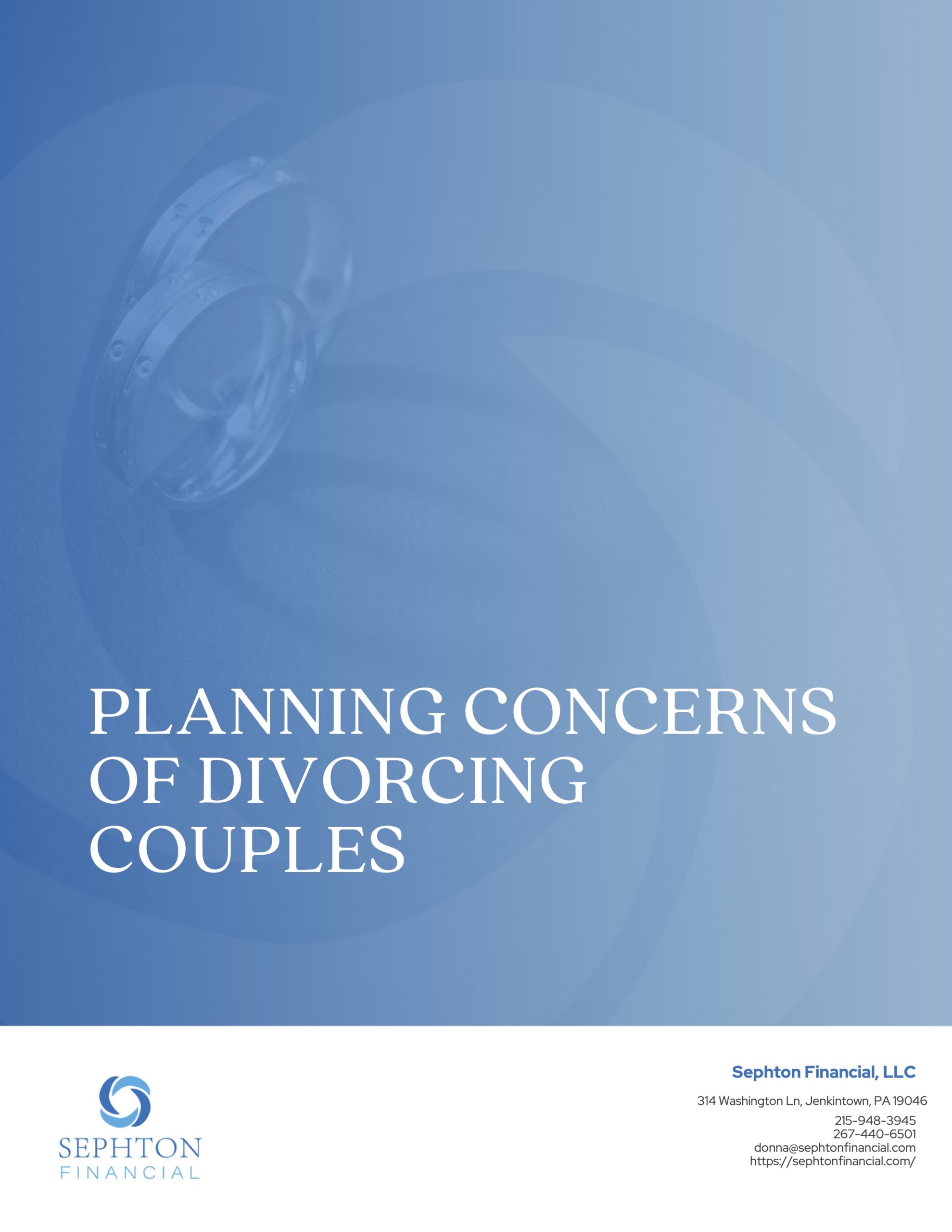 Planning concerns for divorcing couples guide by Sephton Financial 